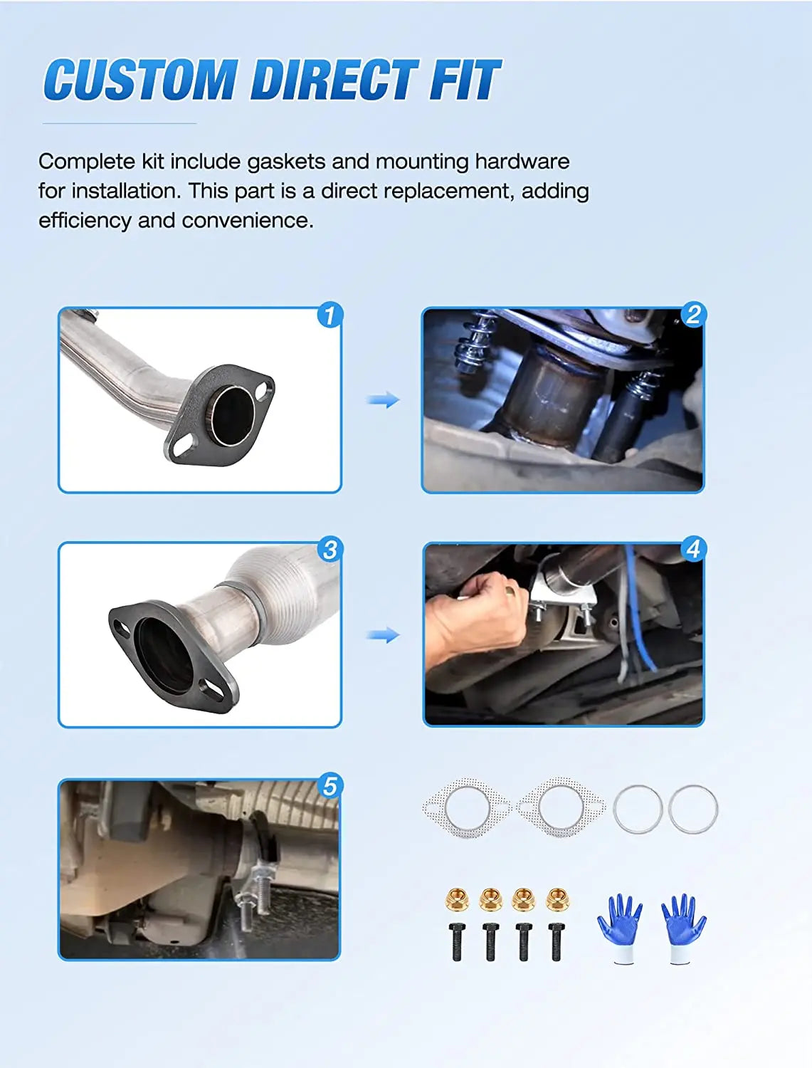 Catalytic Converter Nilight Catalytic Converter for 2005-2011 Frontier/2005-2012 Pathfinder/2005-2015 Xterra/2012-2017 NV1500 (Rear Passenger and Driver Side)
