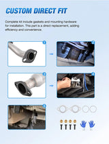 Catalytic Converter Nilight Catalytic Converter for 2005-2011 Frontier/2005-2012 Pathfinder/2005-2015 Xterra/2012-2017 NV1500 (Rear Passenger and Driver Side)