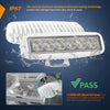 LED Work Light Nilight Marine Led Light Bar 2PCS 18w White 150 Degree Flood Beams Ponton Boat Deck Dock Lights IP67 Waterproof for Night Fishing T-top Stern Yacht Kayak Port Sailboat, 2 Years Warranty
