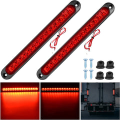 10 Inch 15 LEDs Red Trailer Light Bar (Pair)
