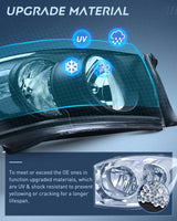 LED Headlight Nilight Headlight Assembly 2006 2007 2008 Ram Black Housing Clear Corner Clear Lens, Driver and Passenger Side, Headlamp Replacement, 2 Pack