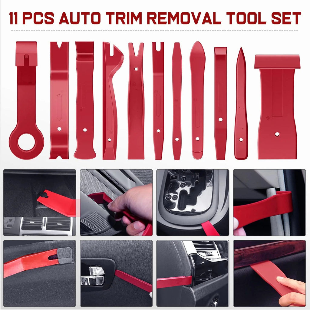 Fender Nilight 238Pcs Trim Removal Tool, Auto Push Pin Bumper Retainer Clip Set Fastener Terminal Remover Tool Adhesive Cable Clips Pry Kit Car Panel Radio Removal Auto Clip Pliers, 2 Years Warranty