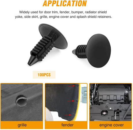 Nilight 415Pcs Bumper Car Retainer Clips & Plastic Kit-19 Most Popular Sizes Auto Push Pin Rivets Set -Door Trim Panel Clips Compatible with GM Ford Toyota Honda Chrysler