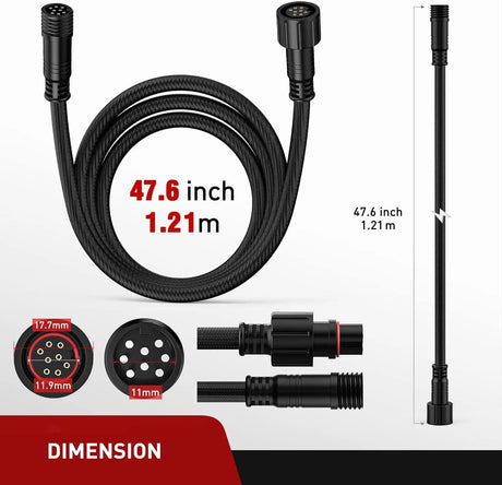 8PIN Extension Cable Cord for 6 Gang Switch Controller Nilight