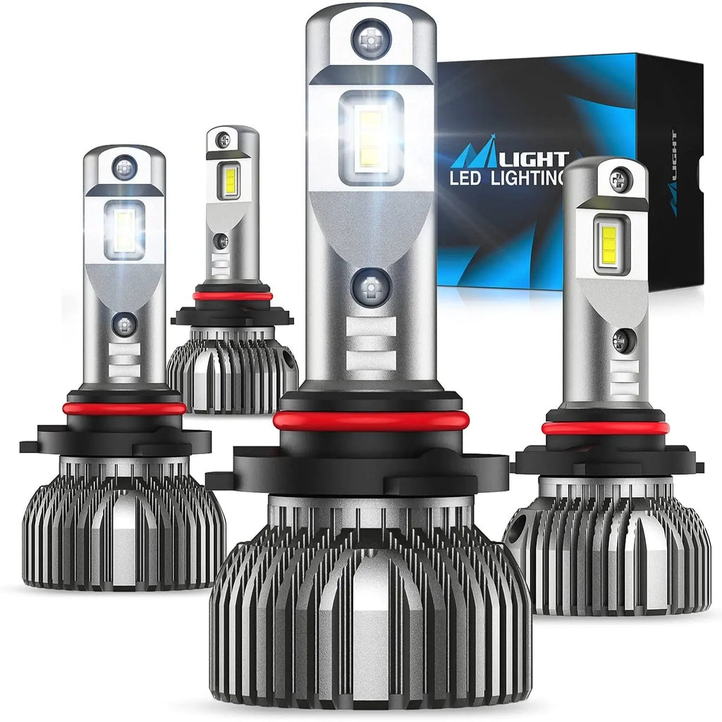 LED Headlight Nilight 9005/HB3 High Beam and 9006/HB4 Low Beam, 9005 9006 LED Headlight Bulbs 6500k 9005 9006 LED Bulb Cool White IP67