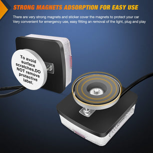 Magnetic LED Trailer Towing Light Kit w/ 7 Pin Plug Tail Stop Amber Nilight