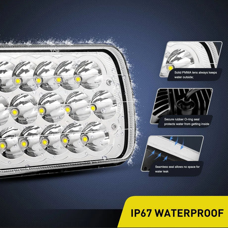 Nilight LED Headlights IP67 Waterproof