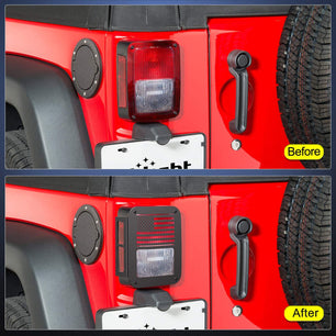 2007-2017 Jeep Wrangler JK Unlimited Rear Light Covers Protector Nilight
