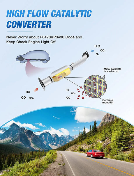 Catalytic Converter Nilight Catalytic Converter for 2005-2011 Frontier/2005-2012 Pathfinder/2005-2015 Xterra/2012-2017 NV1500 (Rear Passenger and Driver Side)