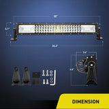 Nilight 22 Inch 270W Triple Row BarFlood Spot Combo Waterproof Led Work Light 28800LM Off Road Driving Lamp with Wiring Harness Kit, 2 Years Warranty
