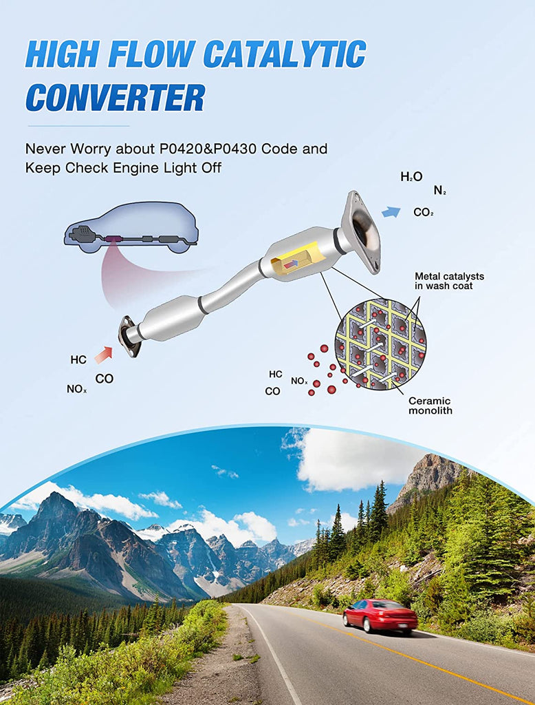 Catalytic Converter Nilight Catalytic Converter for Sentra 2.0L 2007 2008 2009 2010 2011 2012,Custom Fit Cat(EPA Standard)
