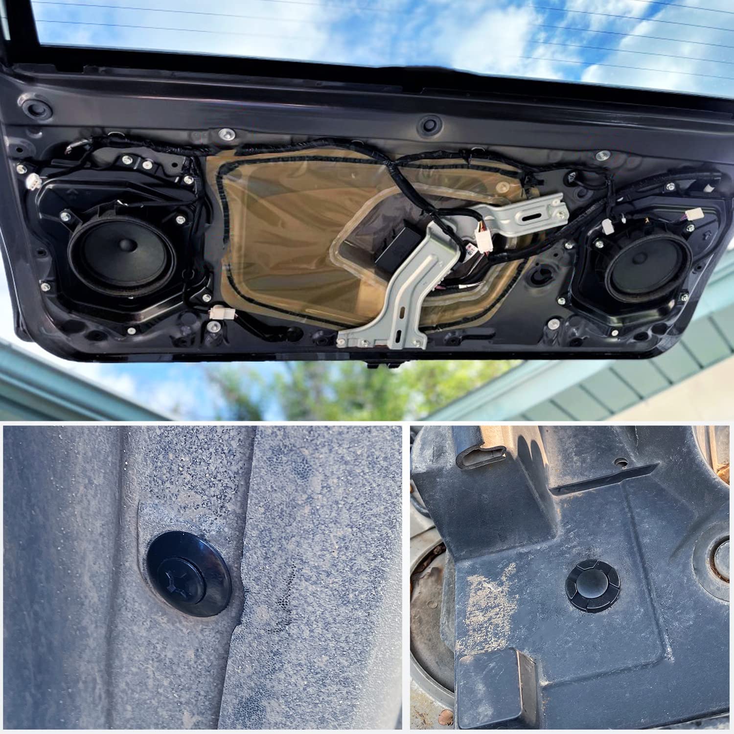 100 Pcs Hole 7mm 8mm 10mm Car Retainer Clips Nylon Push Type Bumper Fastener Rivet Clips for Subaru 90914-0007, 90913-0067, 90914-0051 Nilight