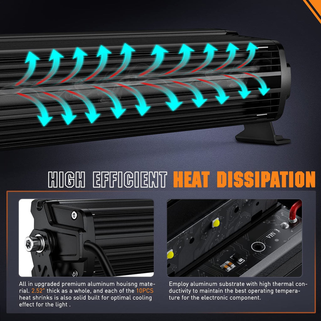 Motor Vehicle Lighting Nilight 16 Inch LED Light Bar DRL 120W 12400LM Anti-Glare Flood Spot Offroad LED Driving Light IP68 w/ 16AWG DT Connector Wiring Harness for Pickup Truck SUV ATV UTV Boat 4x4 Jeep