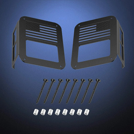 Motor Vehicle Parts Nilight Tail Light Covers, 2PCS Black Rear Brake Light Guards Protector Exterior Accessories for 1997-2006 Jeep Wrangler TJ