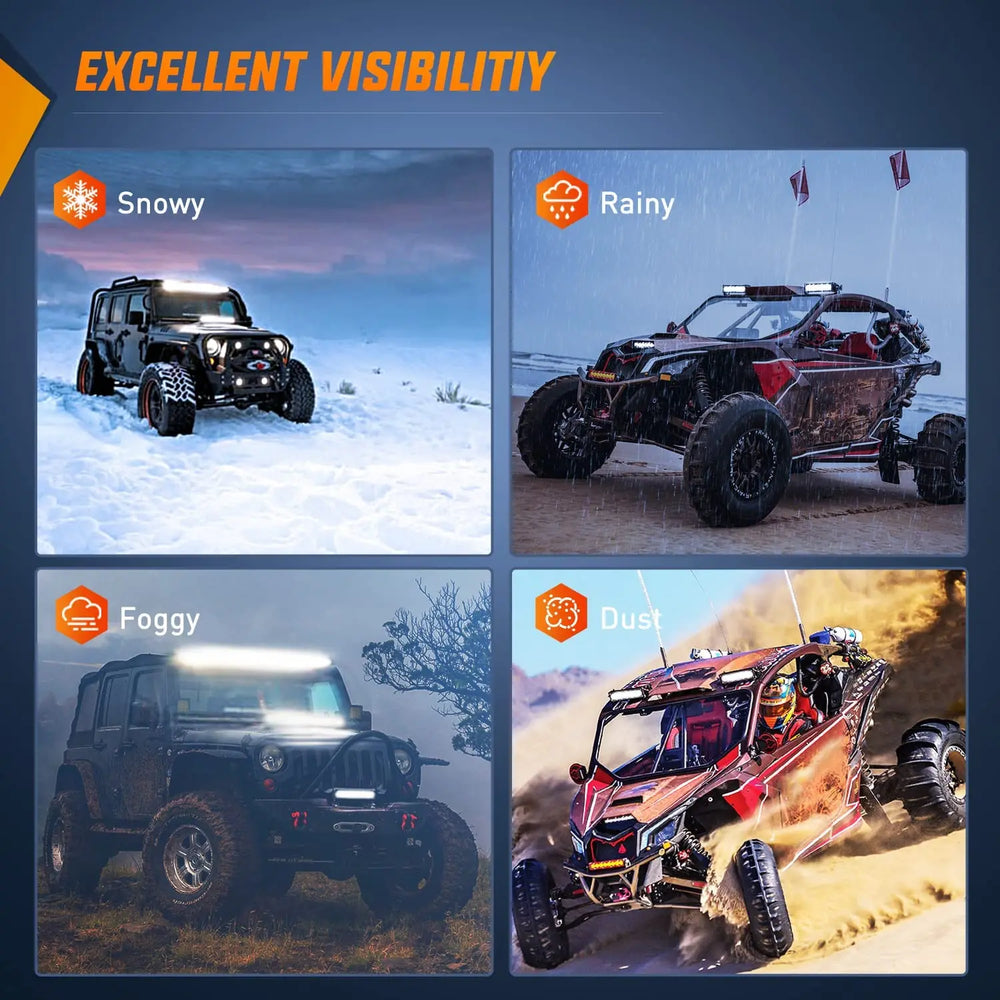 LED Light Bar Nilight 2 Pcs 40001F-B Super Slim 7-Inch 30W Flood led Light Bar, 2 Years Warranty