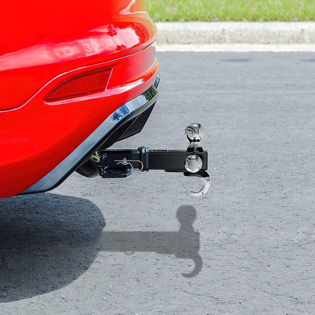 Trailer Hitch Nilight Trailer Hitch Tri Ball Mount with Hook & 5/8" Hitch Pin Clip Fits 2-Inch Receiver Horizontally Vertically, 2 Years Warranty