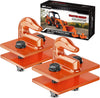 Trailer Hitch Nilight 2PCS Tractor Bucket Grab Hook 3/8'' Heavy Duty Drop Forged Steel Bolt On Grab Hook Zinc-Coated Cast Tow Hook Max 15000 LBS Orange, 2 Years Warranty
