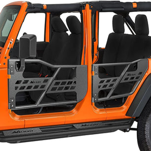 2007-2018 Jeep Wrangler JK 4Door Front Rear Tubular Doors W/Side View Mirrors Nilight