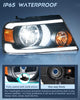 LED Headlight Nilight Headlights Assembly for Ford F150 F-150 2004 2005 2006 2007 2008, Led DRL Headlamp, Black Housing