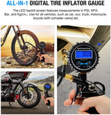 Nilight Digital Tire Pressure Gauge Medium 250 PSI Air Chuck and Compressor Accessories Heavy Duty with Rubber Hose and Quick Connect Coupler for 0.1 Display Resolution