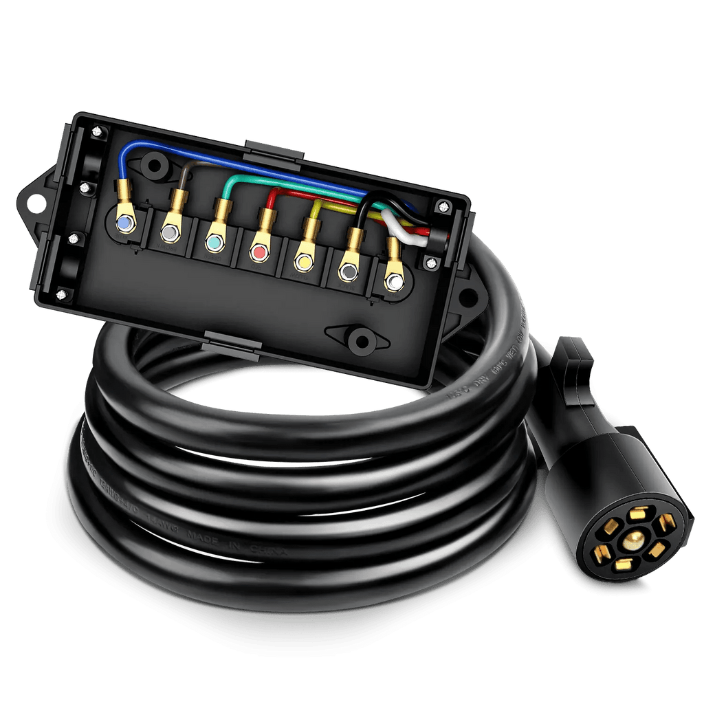  Nilight 50024R Heavy Duty 7-Way Plug Inline Trailer Cord  