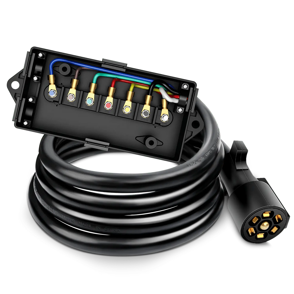  Nilight 50024R Heavy Duty 7-Way Plug Inline Trailer Cord  